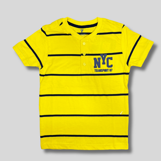 Boys' Yellow Striped T-Shirt – NYC Team Spirit