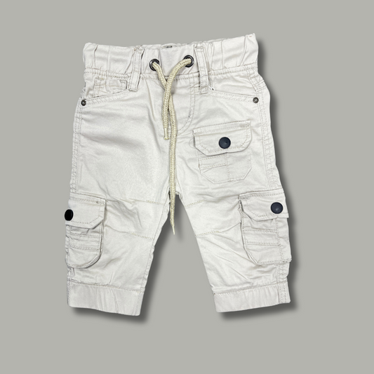 Boys' Beige Cargo Jogger Pants