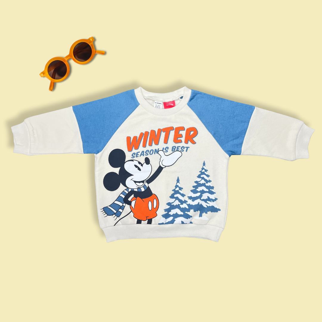 Mickey Mouse Winter-Themed Kids’ T-Shirt