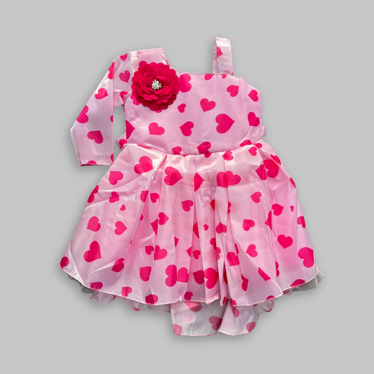 Beautiful girls party wear frock tissue fabric