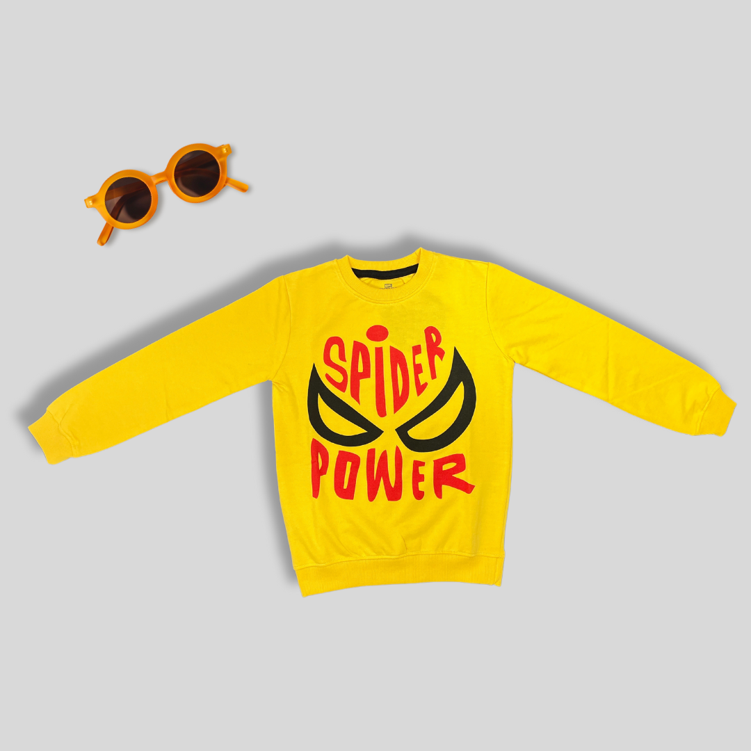 Kids' Spider Power Sweatshirt - Yellow