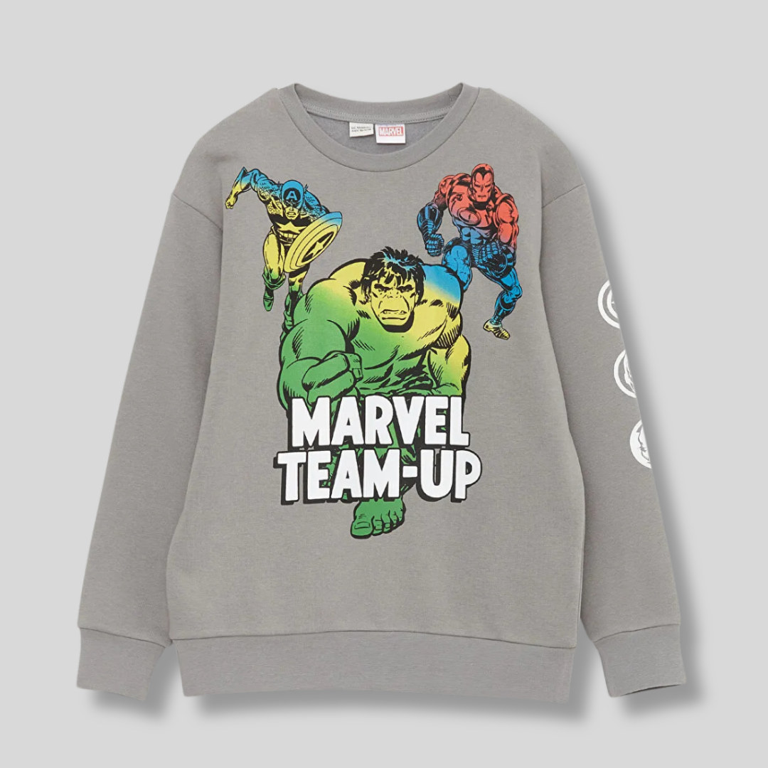 Kids' Marvel Team-Up Sweatshirt – Grey