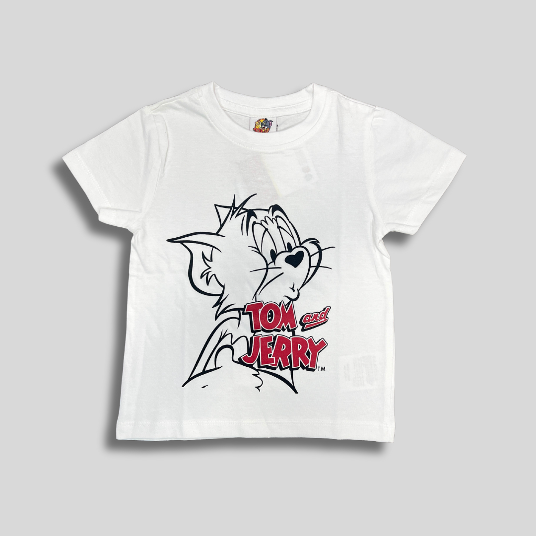 Kids' Tom & Jerry Graphic T-Shirt – White