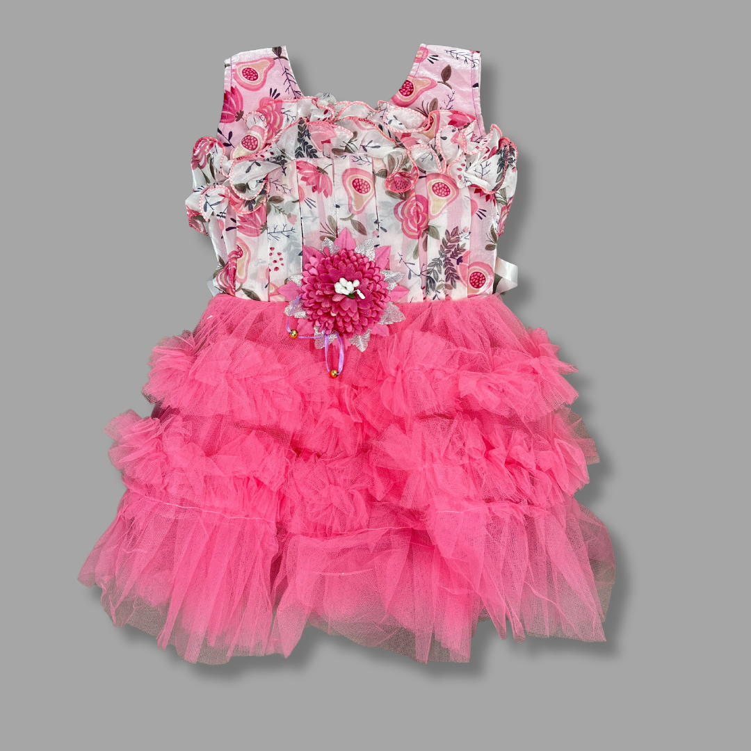 Floral Princess Ruffle Dress for Girls