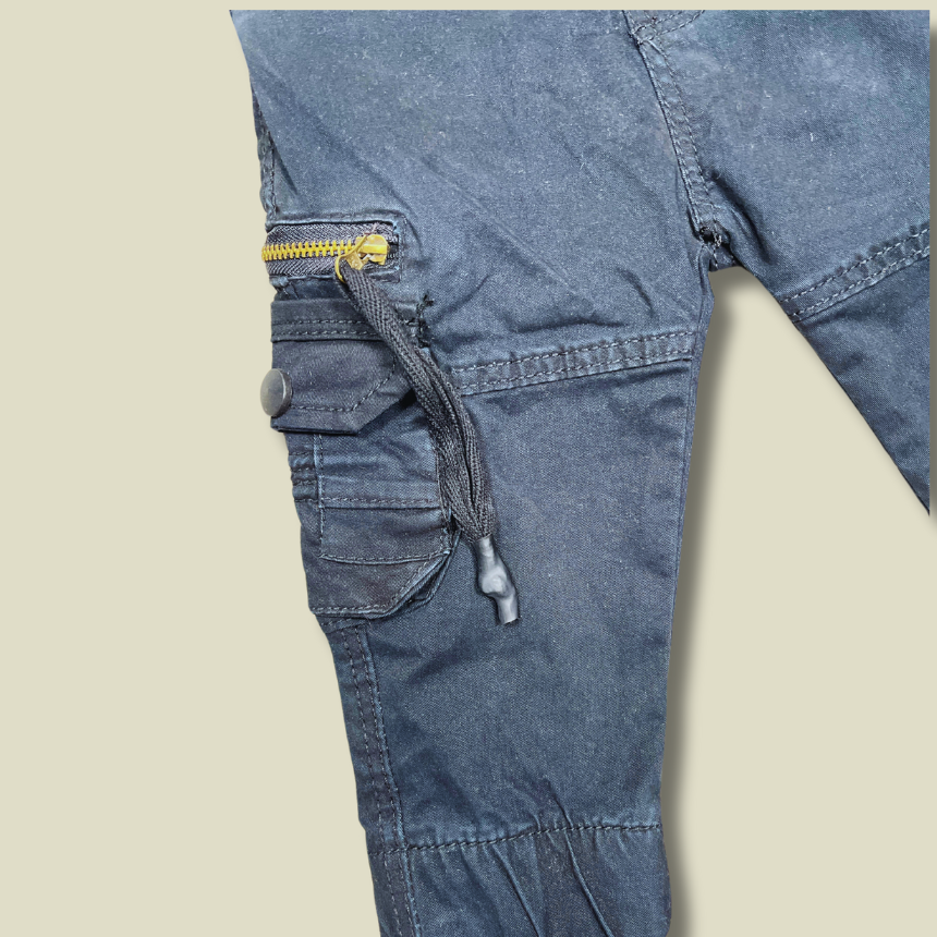 Boys' Black Cargo Jogger Pants