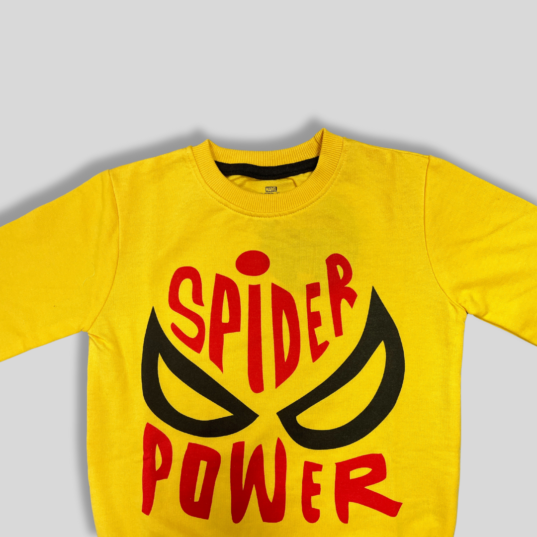 Kids' Spider Power Sweatshirt - Yellow