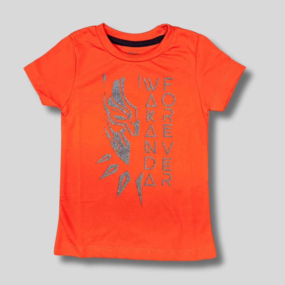 Kids' "Wakanda Forever" Black Panther T-Shirt – Bold & Heroic!
