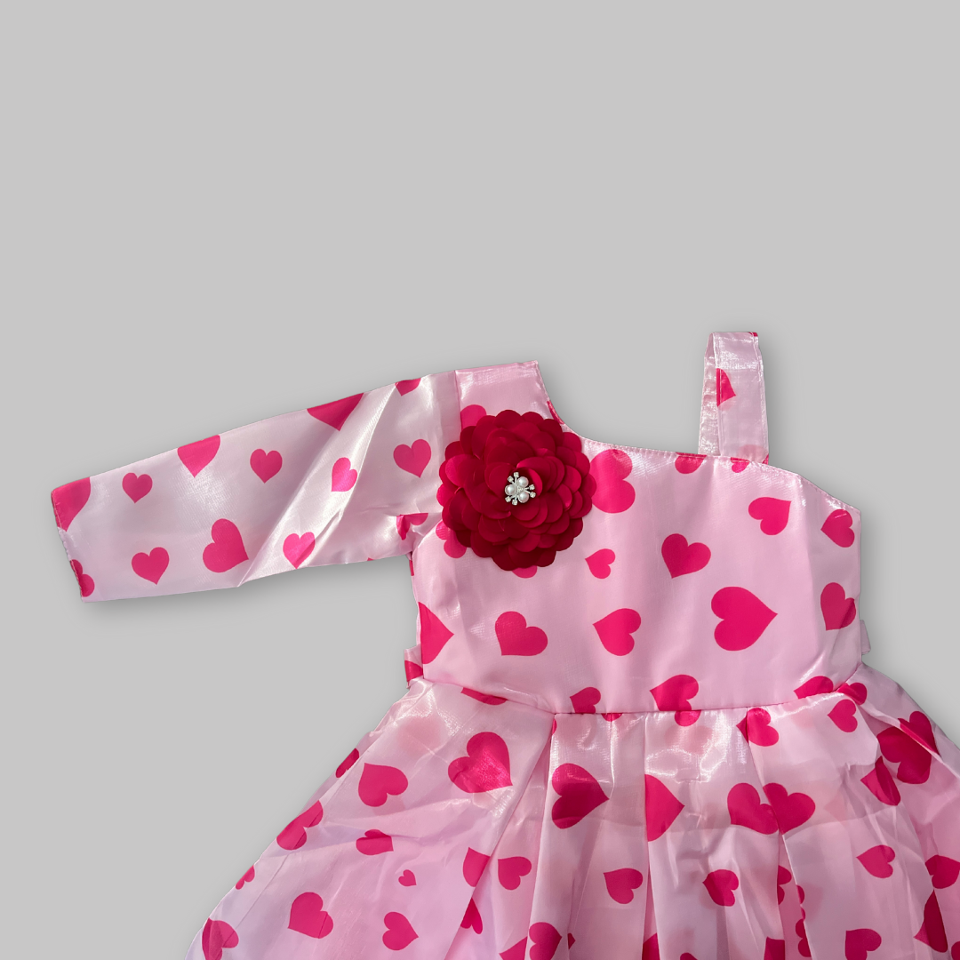 Beautiful girls party wear frock tissue fabric
