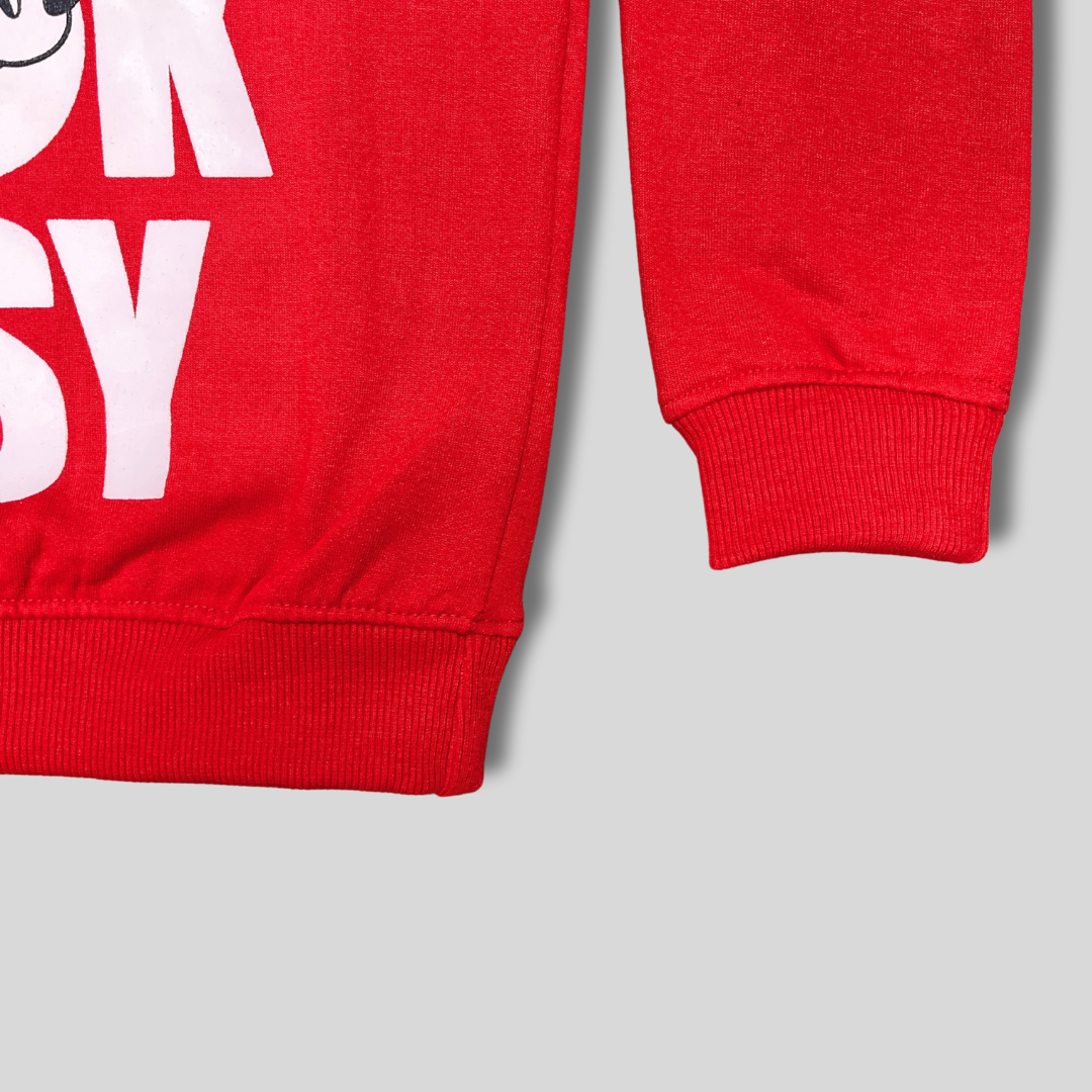 Unisex' Mickey Mouse Sweatshirt – Red | Bold & Trendy