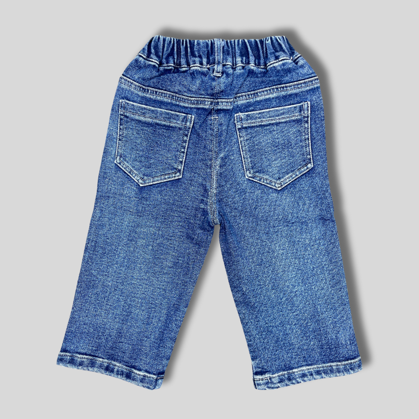 Boys' Distressed Blue Denim Jeans