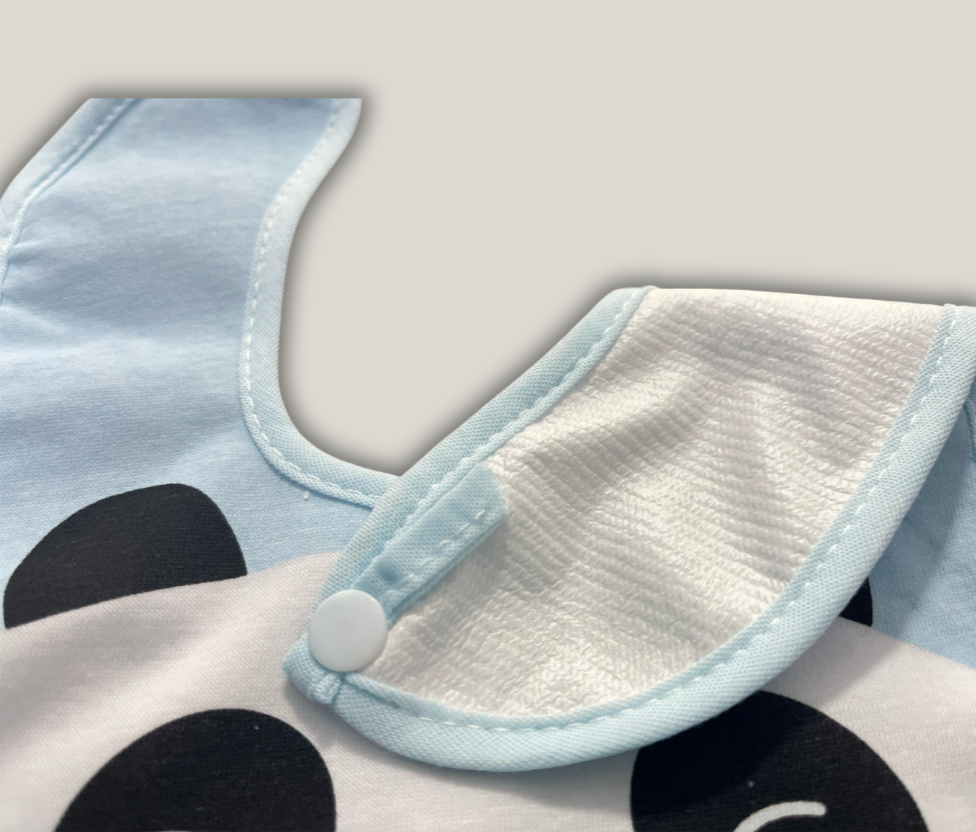 Baby Waterproof Cotton Feeding Bibs 0-15 Months (pack of 3)