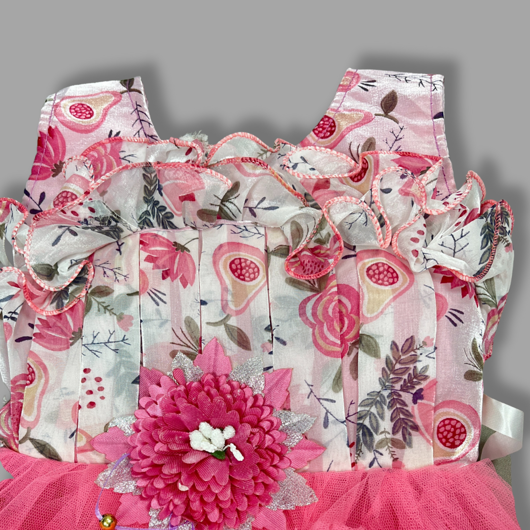 Floral Princess Ruffle Dress for Girls