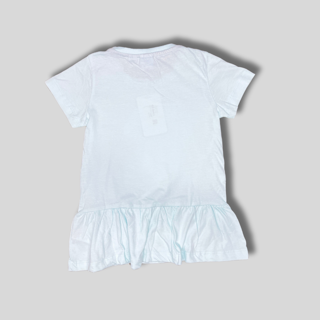Girls' Ruffle Hem T-Shirt – "Believe in Yourself"