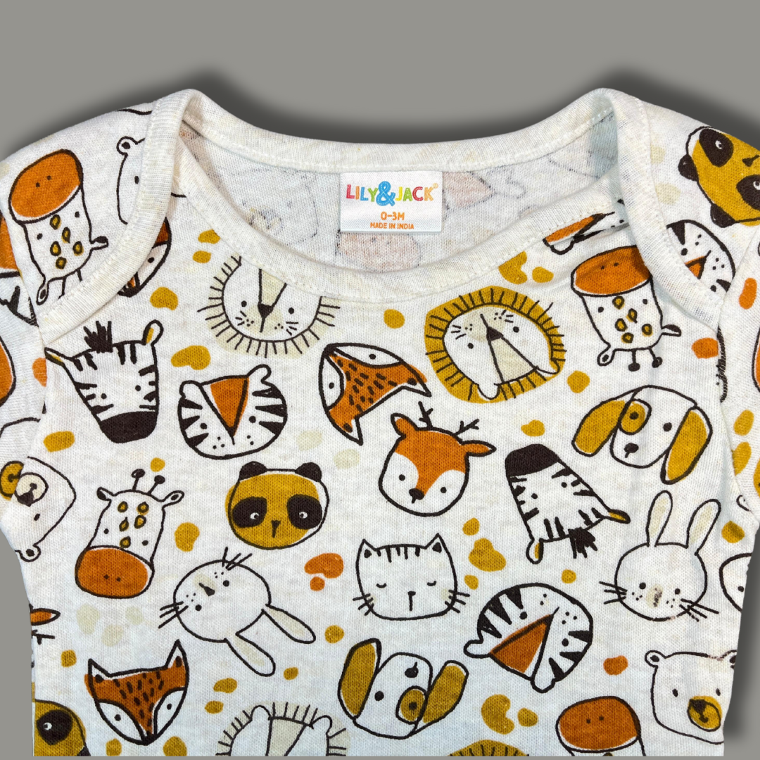 Adorable Animal Print Baby Bodysuits