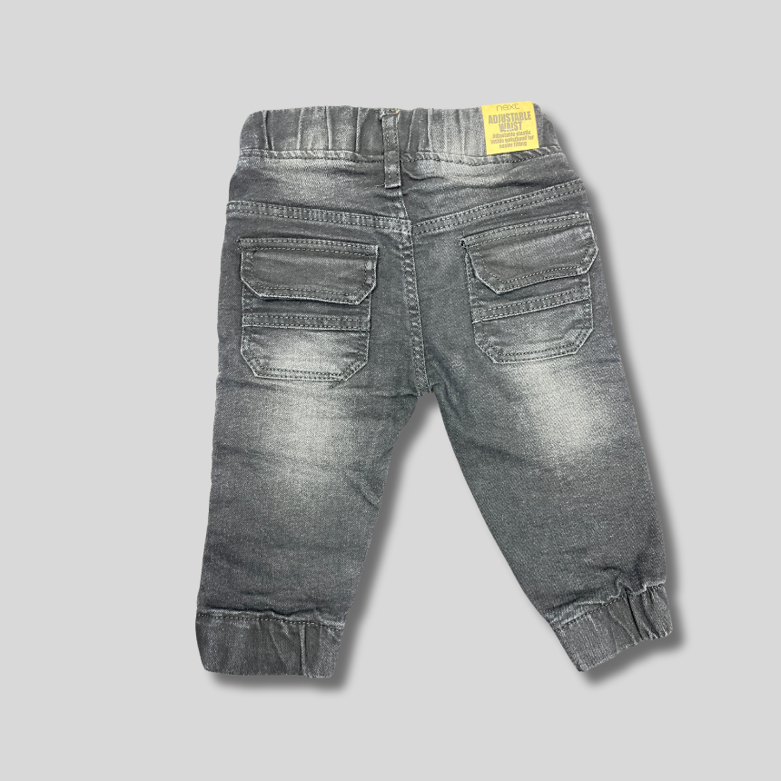 Boys' Black Washed Cargo Jogger Pants