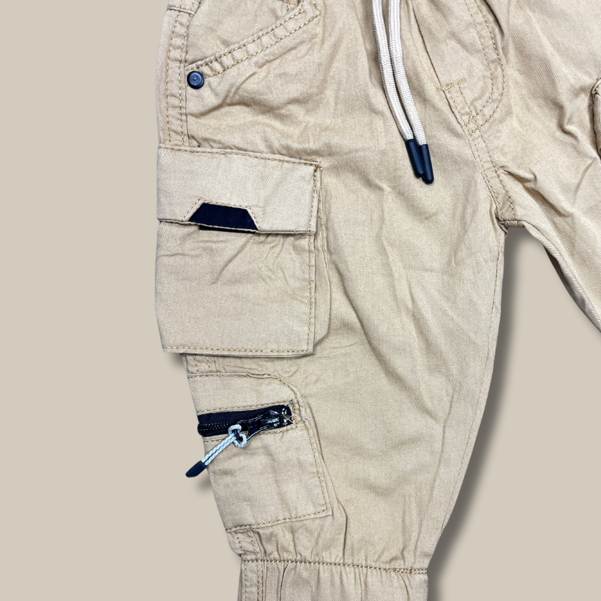 Kids' Khaki Cargo Pants – Stylish & Functional