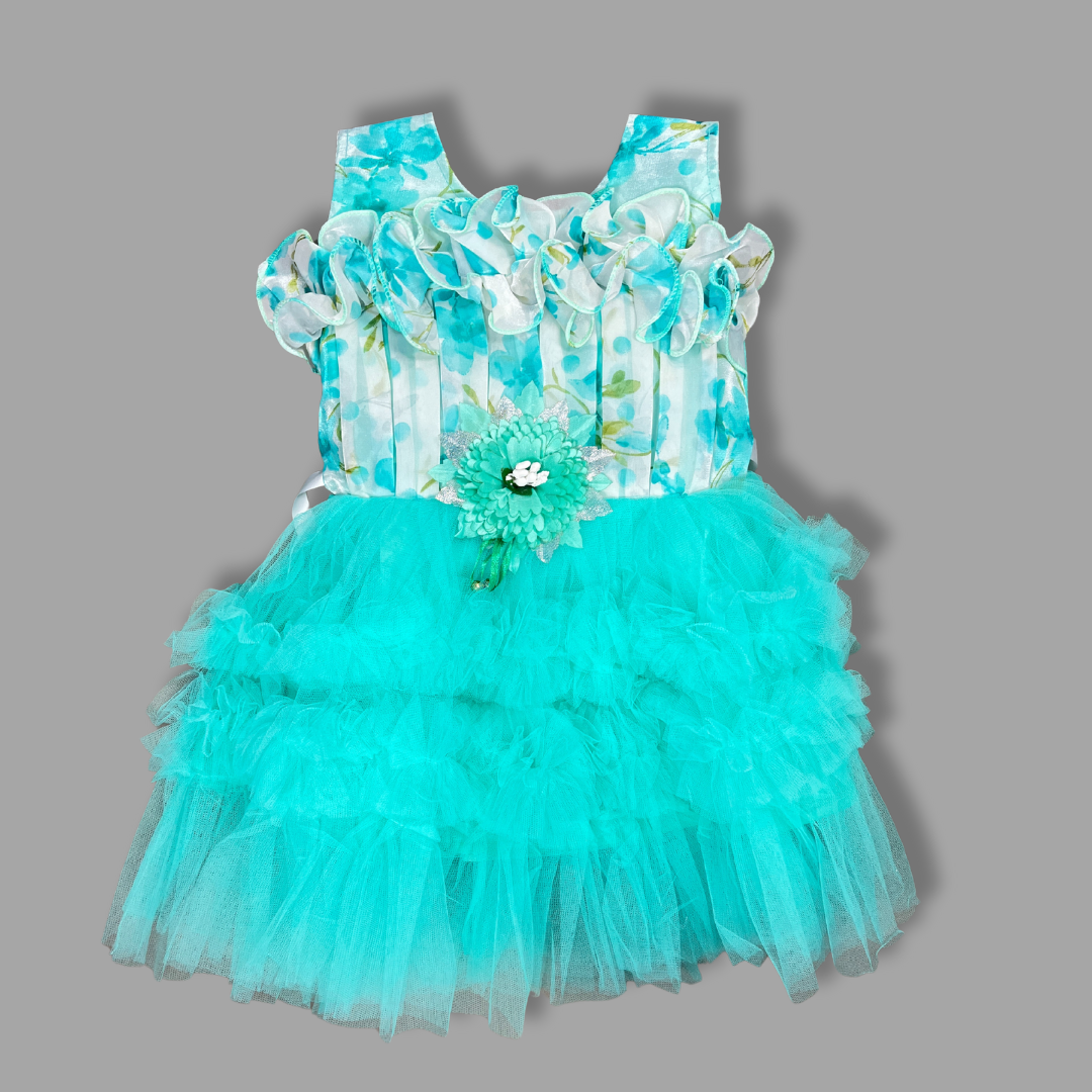 Floral Princess Ruffle Dress for Girls