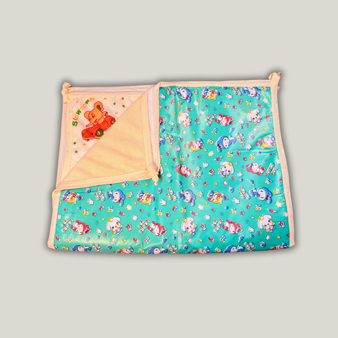 Plastic And Cotton Baby Massage Sheet (Pack Of 2)