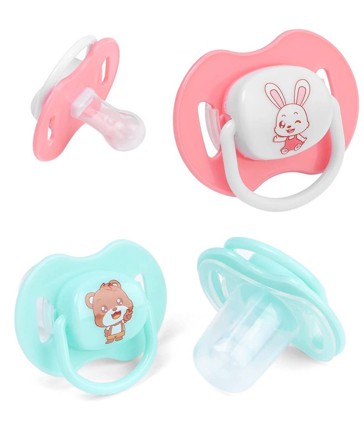 Soother for baby (Silicone, Multicolor, Pack of 2)