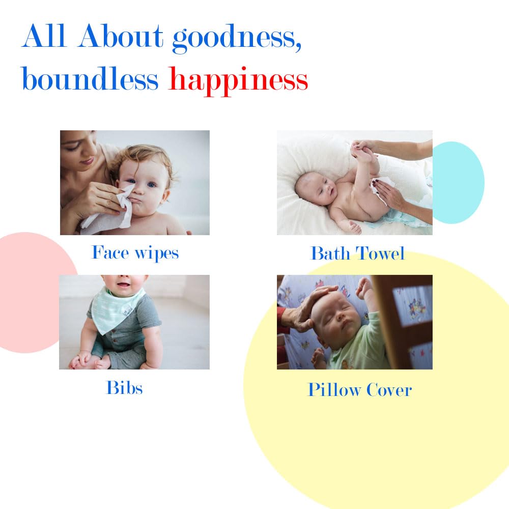 Baby Cotton Washcloths for Gift Pack (Pack of 12)