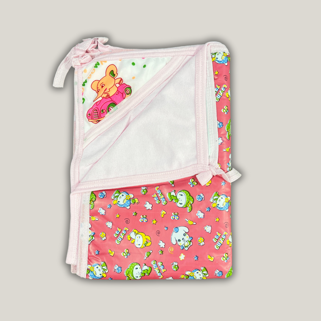 Plastic And Cotton Baby Massage Sheet (Pack Of 2)