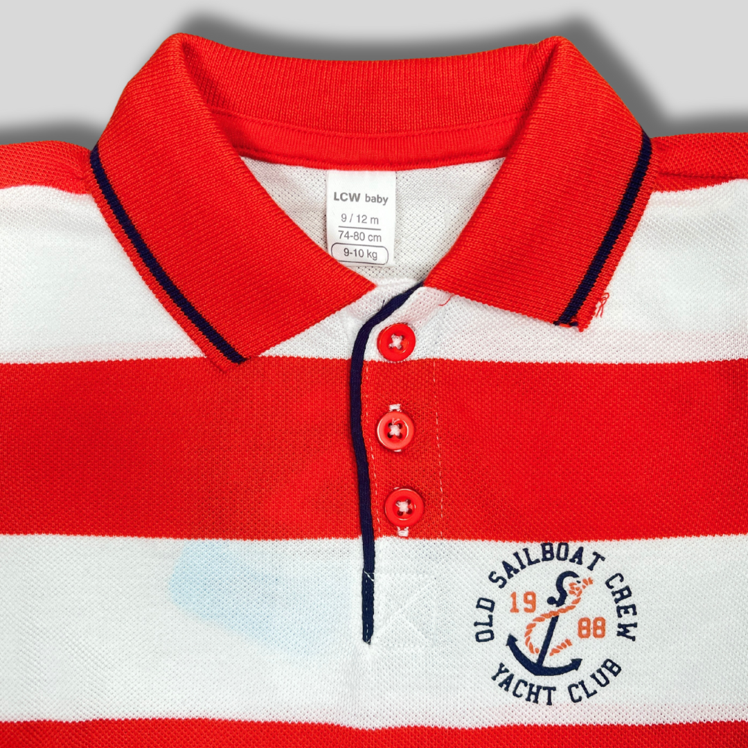 Boys’ Striped Polo T-Shirt & Shorts Set