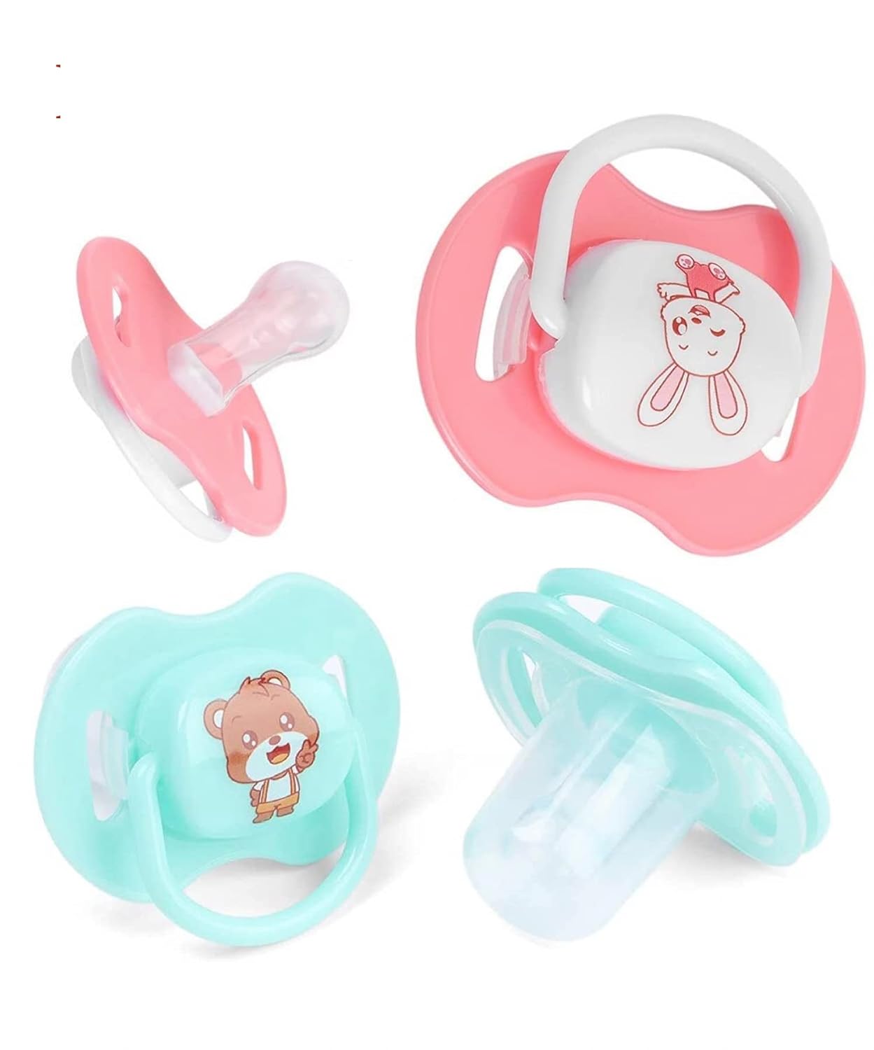 Soother for baby (Silicone, Multicolor, Pack of 2)