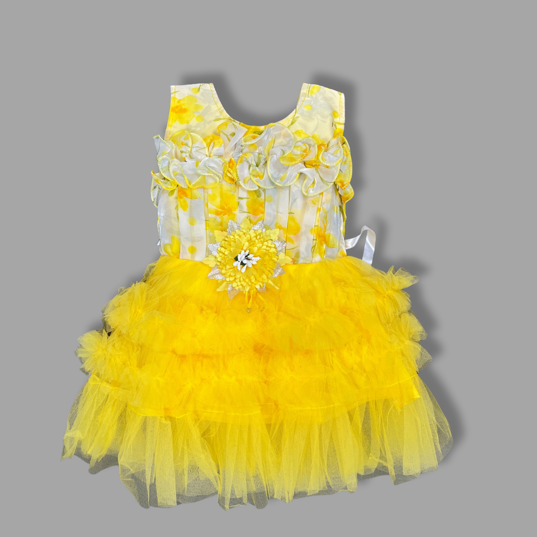 Floral Princess Ruffle Dress for Girls