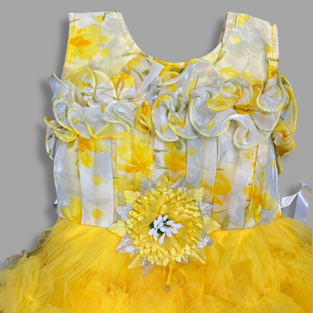 Floral Princess Ruffle Dress for Girls