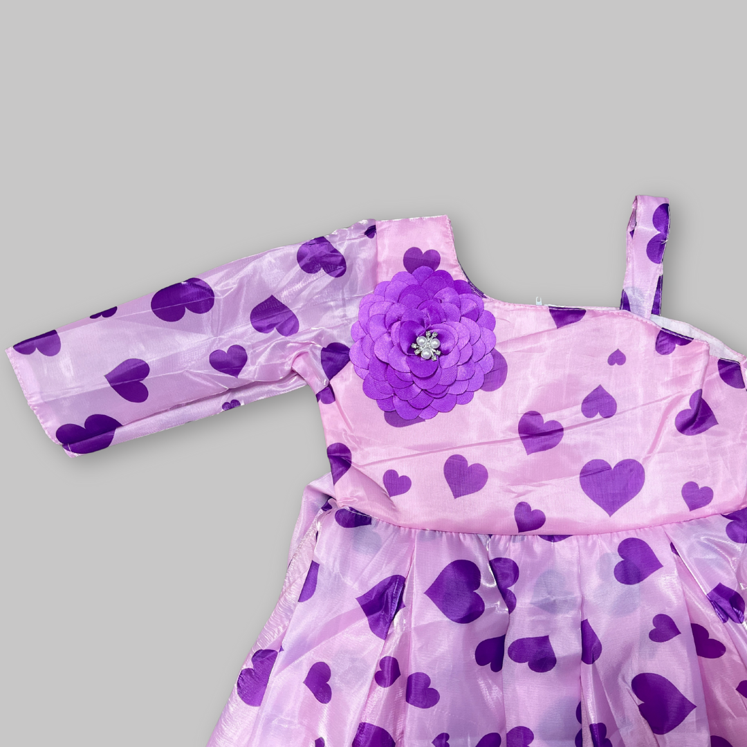 Beautiful girls party wear frock tissue fabric