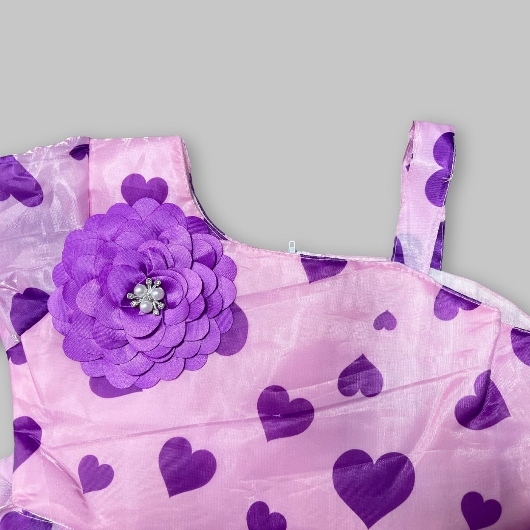 Beautiful girls party wear frock tissue fabric