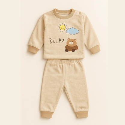 Baby Velvet Sweatshirt & Trouser Set