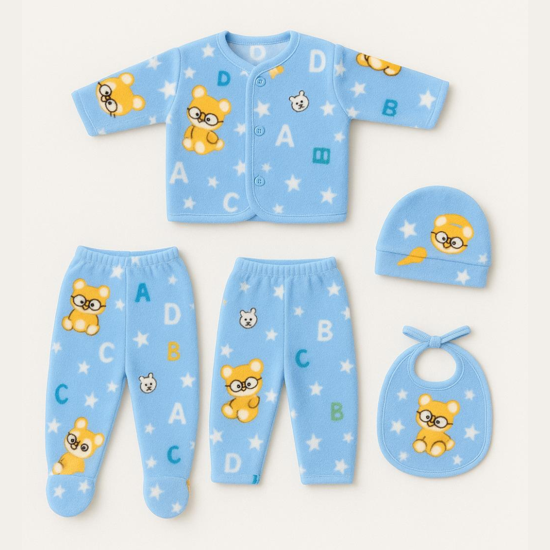 Baby Suit Set 0-6 Months (Set of 5) Sky Blue