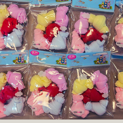 Unisex Candy Socks for Baby  0-12 months (Pack of 5)