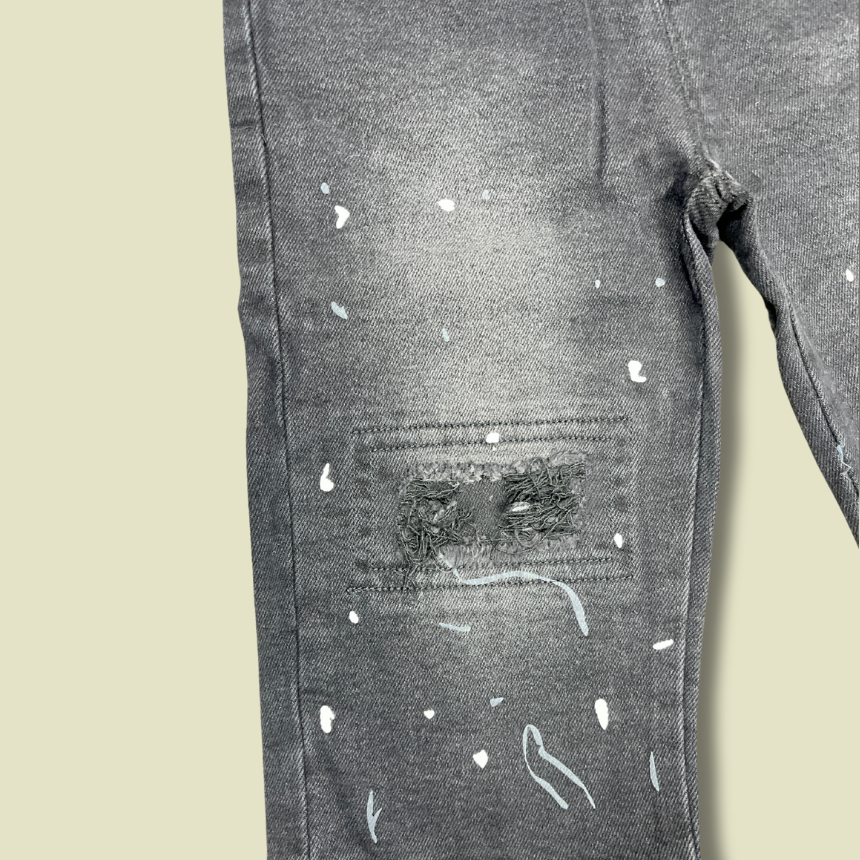 Boys' Distressed  Black Denim Jeans