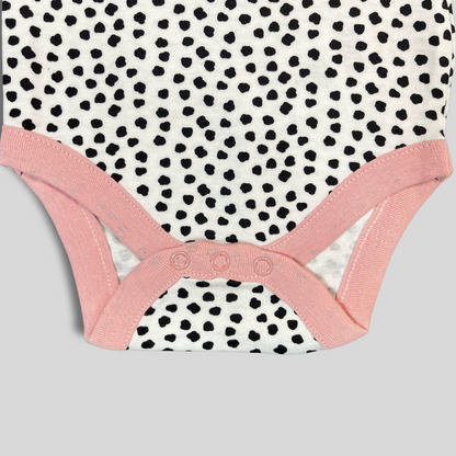 Chic Polka Dot Baby Bodysuit – Bunny Badge Design