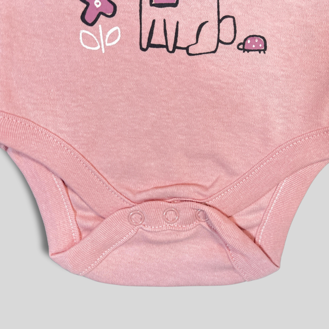 Adorable Pink Bunny Baby Bodysuit – Soft Cotton Comfort