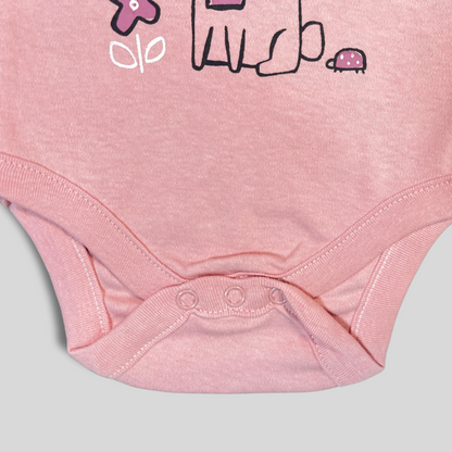 Adorable Pink Bunny Baby Bodysuit – Soft Cotton Comfort