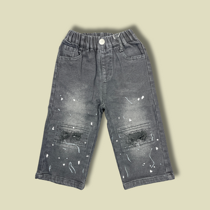 Boys' Distressed  Black Denim Jeans