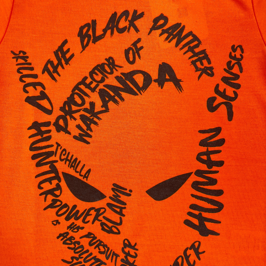 Kids' Black Panther Graphic T-Shirt – Orange