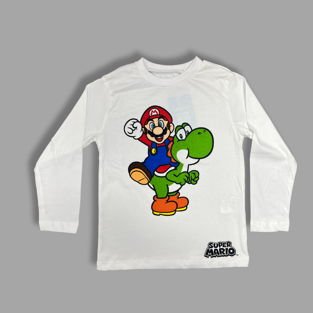 SUPER MARIO Boys Girls Long Sleeve
