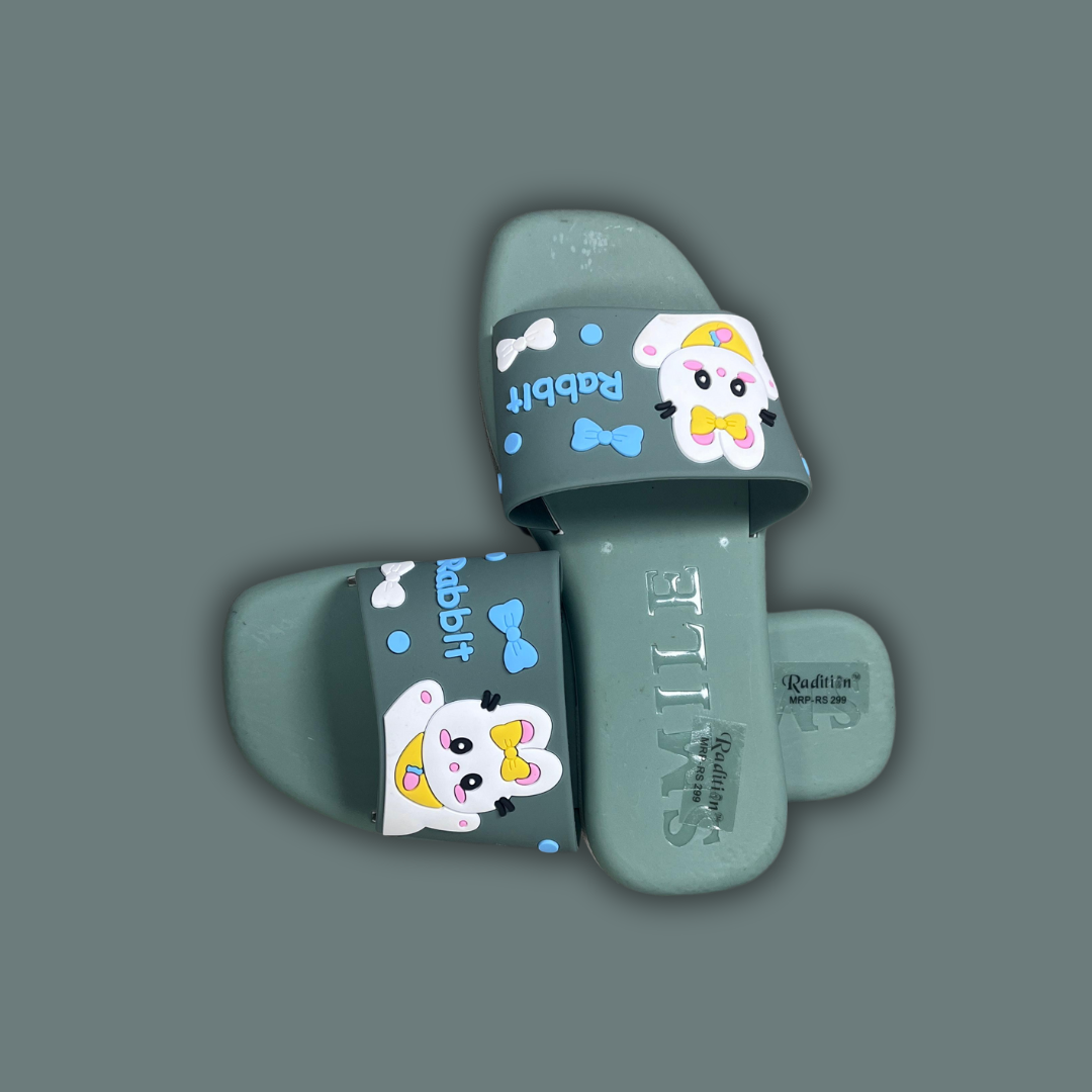 Rabbit Printed Slippers & Sliders for Girls