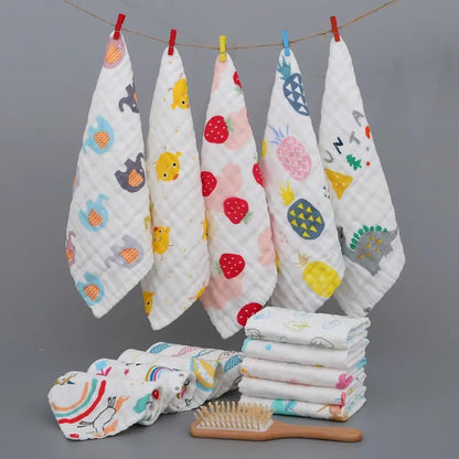 Muslin Cotton Face Towels For Newborn Baby Extra Soft Hankies (Pack Of 2)