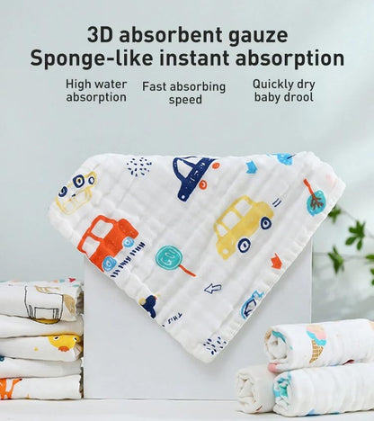 Muslin Cotton Face Towels For Newborn Baby Extra Soft Hankies (Pack Of 2)