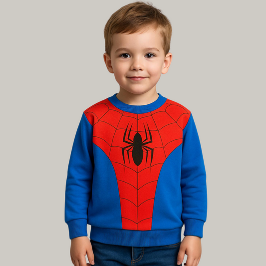 Kids' Spider-Man Costume Sweatshirt - Blue & Red