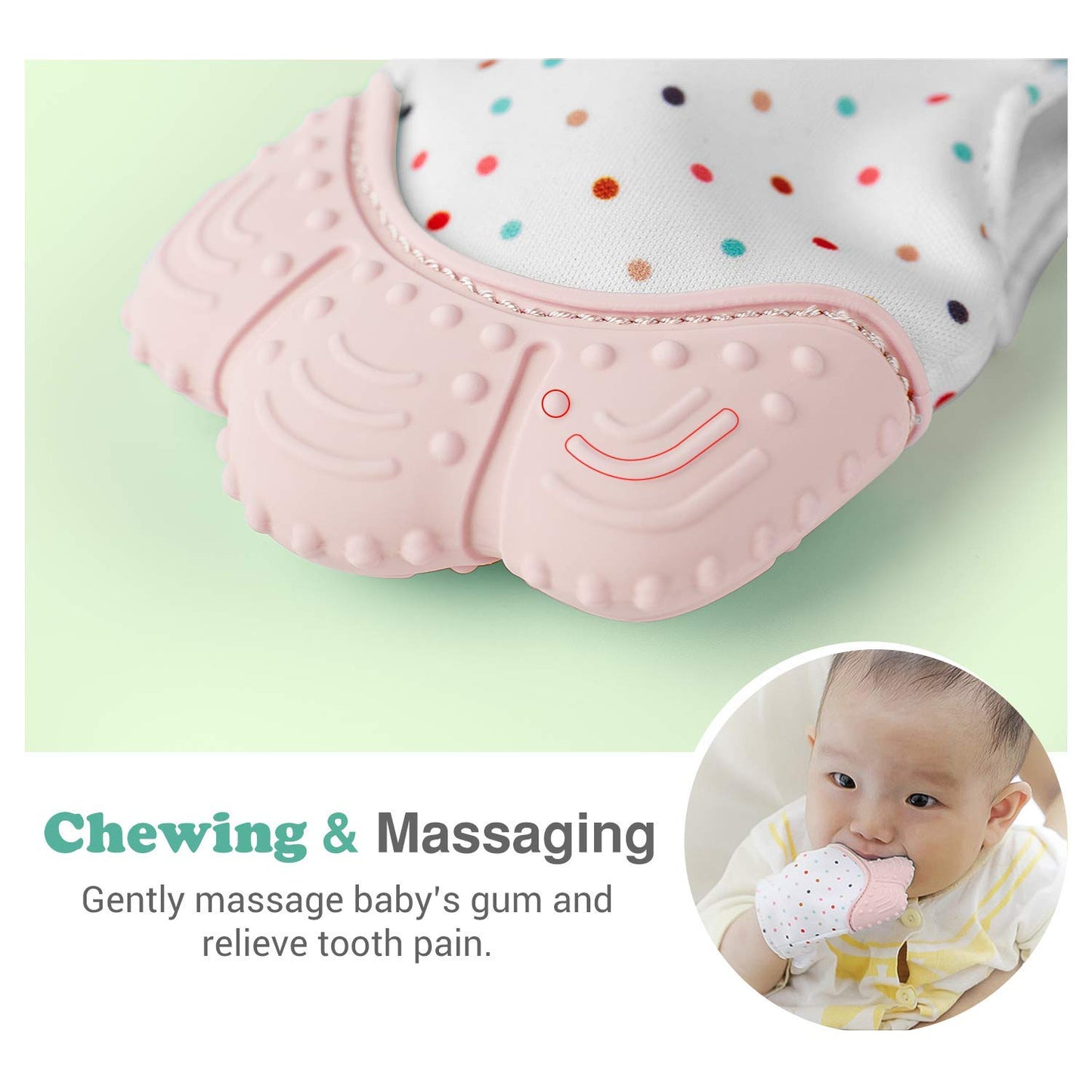 Baby Soft Teething Mitten Teether Glove (3-6Months)