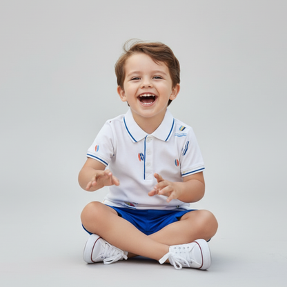 Boys’ Nautical Polo T-Shirt & Shorts Set
