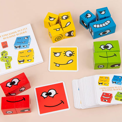 Face Changing Cube Building Blocks Puzzle