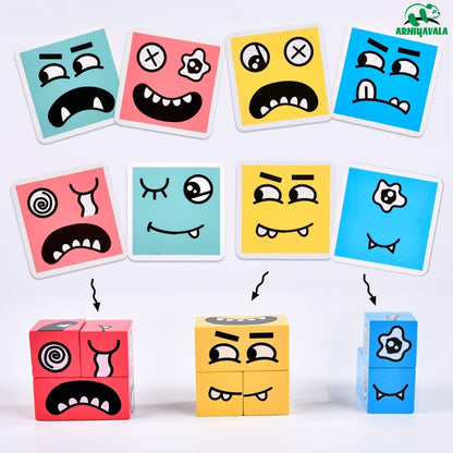 Face Changing Cube Building Blocks Puzzle