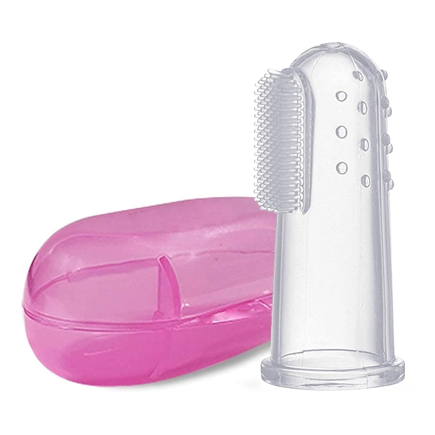 Baby Silicone Finger Toothbrush with case for Easy Cleaning